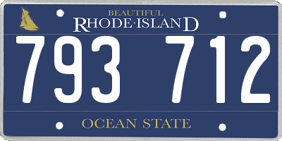 RI license plate 793712