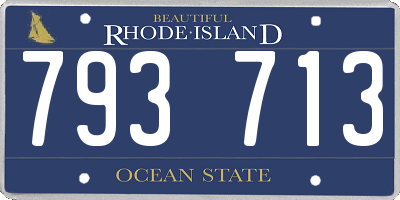 RI license plate 793713