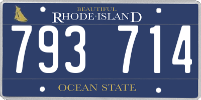 RI license plate 793714