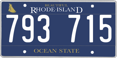 RI license plate 793715