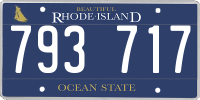 RI license plate 793717