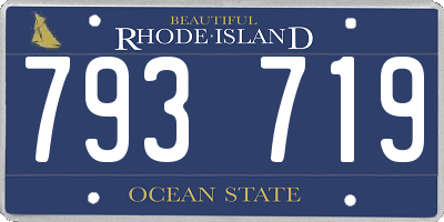 RI license plate 793719