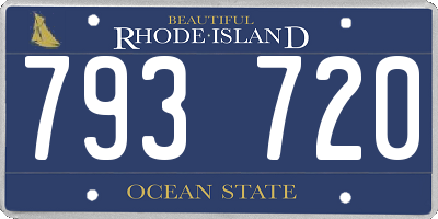 RI license plate 793720