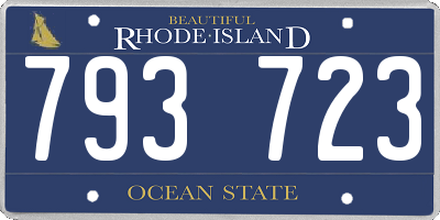 RI license plate 793723