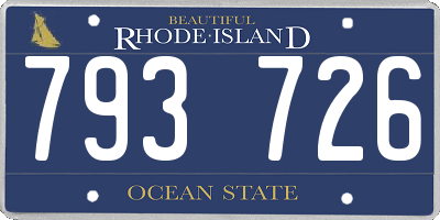 RI license plate 793726