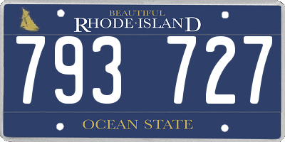 RI license plate 793727