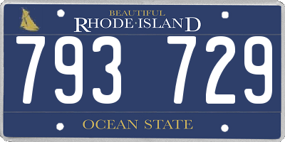 RI license plate 793729