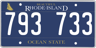 RI license plate 793733
