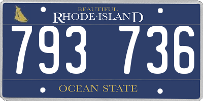 RI license plate 793736