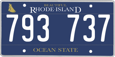 RI license plate 793737