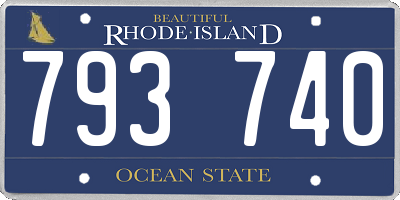 RI license plate 793740