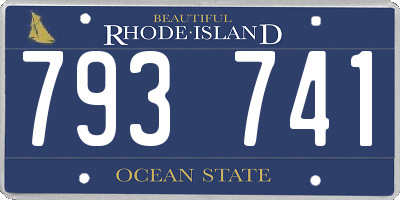 RI license plate 793741