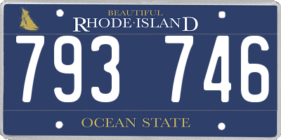 RI license plate 793746