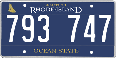 RI license plate 793747
