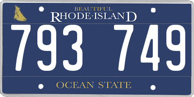 RI license plate 793749