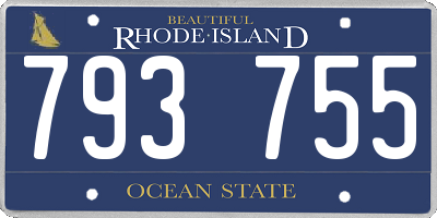 RI license plate 793755