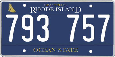 RI license plate 793757
