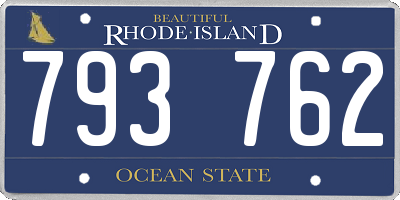 RI license plate 793762