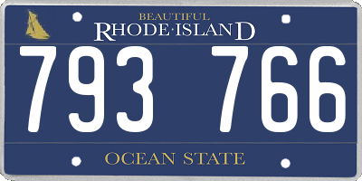 RI license plate 793766