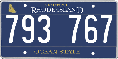 RI license plate 793767