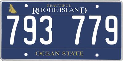 RI license plate 793779