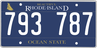 RI license plate 793787
