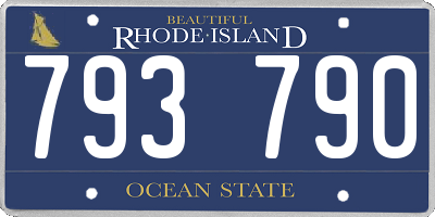 RI license plate 793790