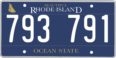 RI license plate 793791