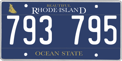 RI license plate 793795