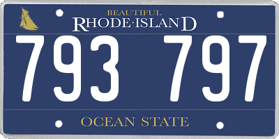 RI license plate 793797