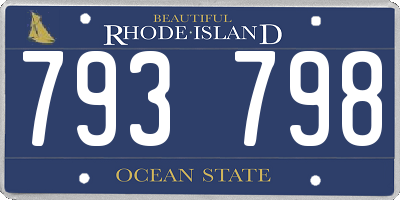 RI license plate 793798