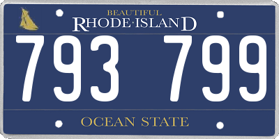 RI license plate 793799