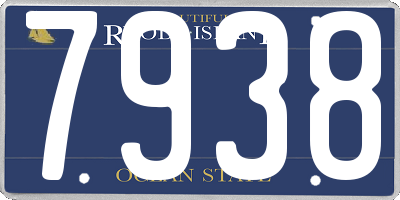 RI license plate 7938