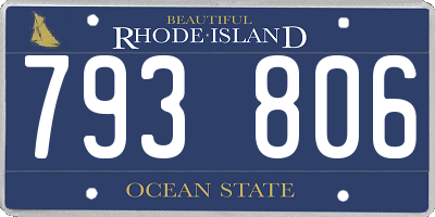 RI license plate 793806
