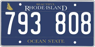 RI license plate 793808