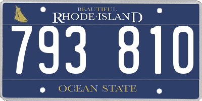 RI license plate 793810