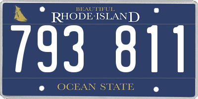 RI license plate 793811