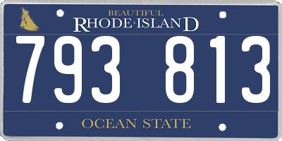 RI license plate 793813