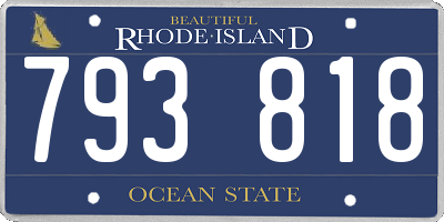 RI license plate 793818