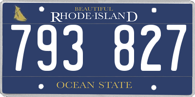 RI license plate 793827