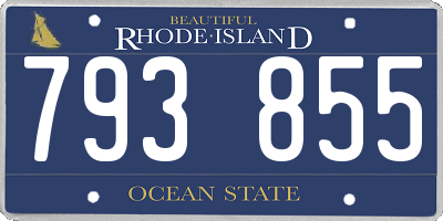 RI license plate 793855