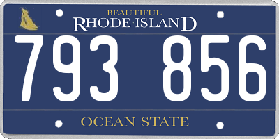 RI license plate 793856