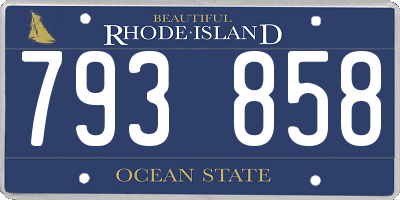 RI license plate 793858
