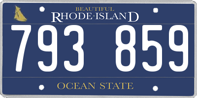 RI license plate 793859