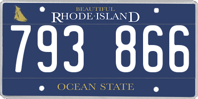 RI license plate 793866