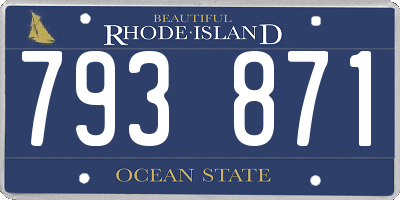 RI license plate 793871