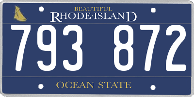 RI license plate 793872