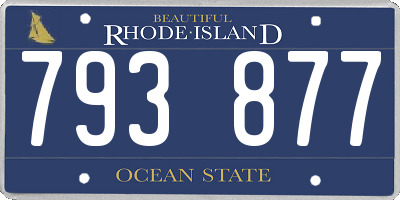 RI license plate 793877