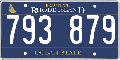 RI license plate 793879