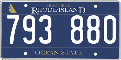 RI license plate 793880